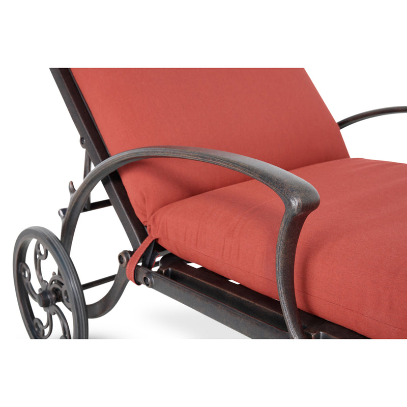 Tuscany Chaise Lounge W/ Cushion in Canvas Henna - The Great Escape