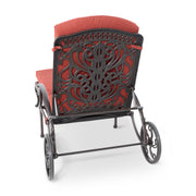 Tuscany Chaise Lounge W/ Cushion in Canvas Henna - The Great Escape