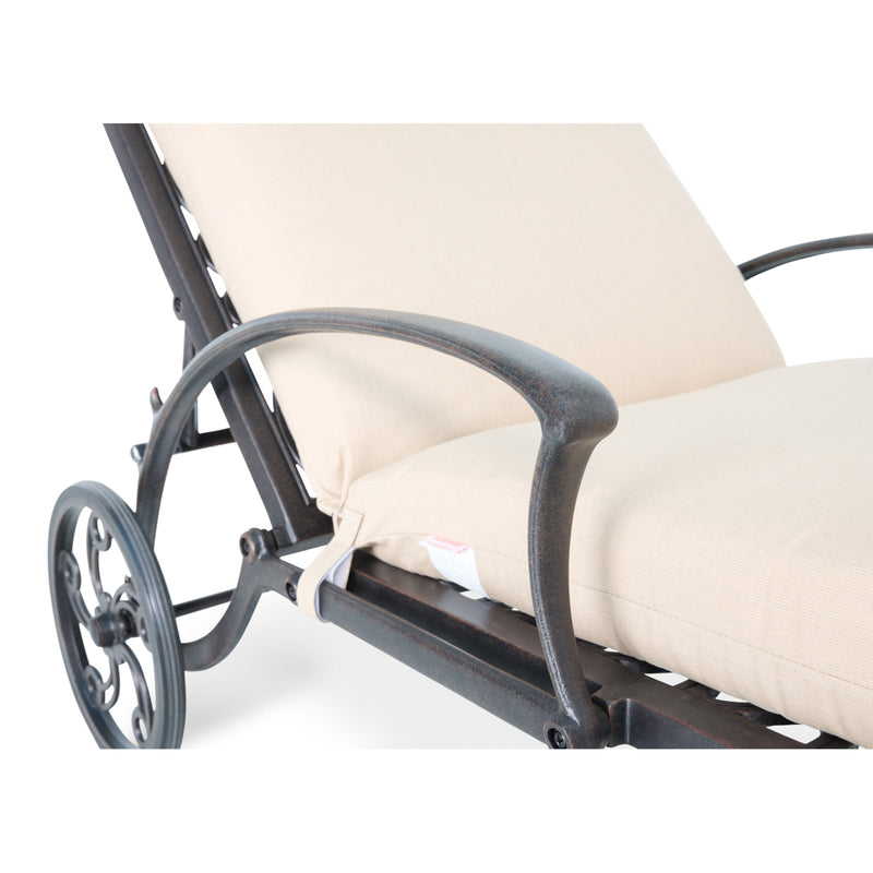 Tuscany Chaise Lounge W/ Cushion in Spectrum Sand - The Great Escape