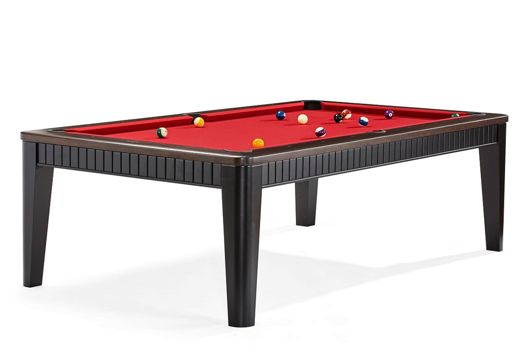 8' Brunswick The Henderson Pool Table Matte Black/Walnut Rail