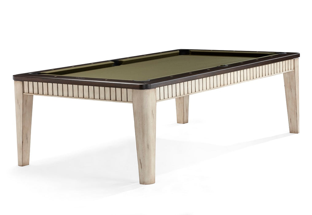 8' Brunswick The Henderson Pool Table Aged Linen/Walnut Rail