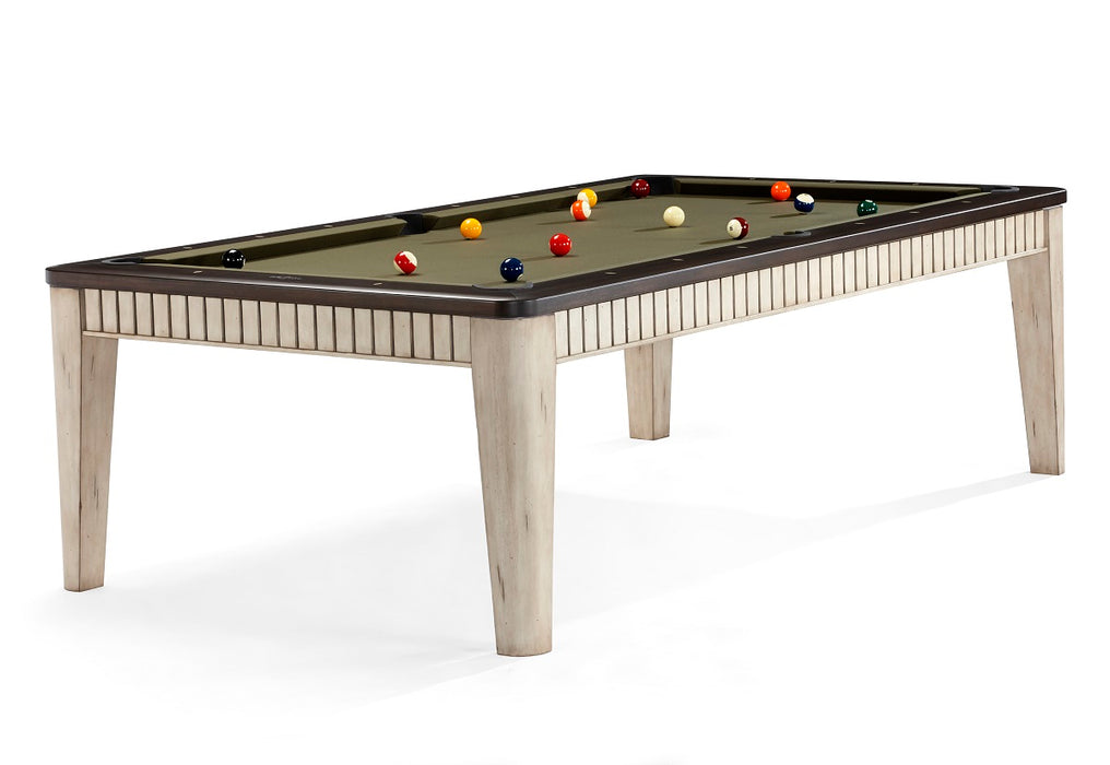 8' Brunswick The Henderson Pool Table Aged Linen/Walnut Rail