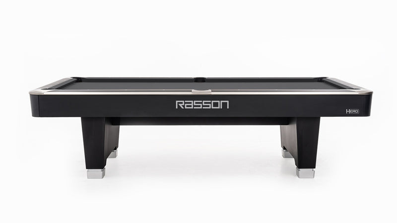 8' Hero Billiard Table With Drop Pockets - Strong Black