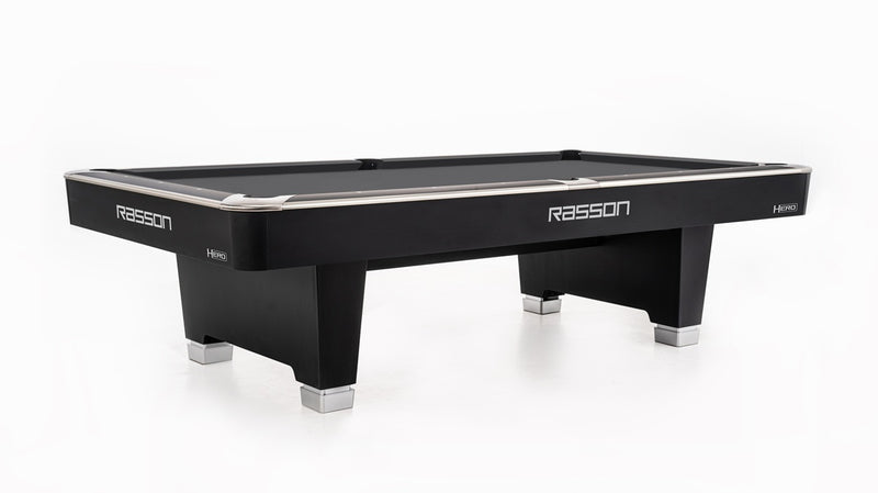 8' Hero Billiard Table With Drop Pockets - Strong Black