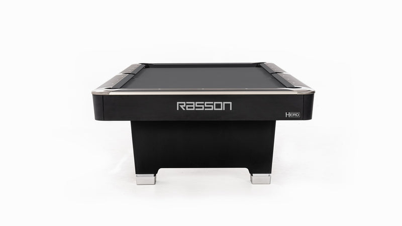 8' Hero Billiard Table With Drop Pockets - Strong Black