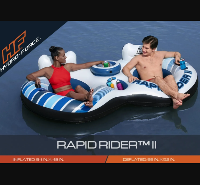 Hydro-Force Rapid Inflatable Rider Double Tube - The Great Escape