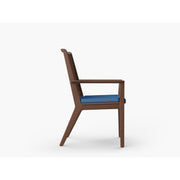 Picture of Sky Ipe Dining Arm Chair with Spectrum Indigo RAIN Cushion