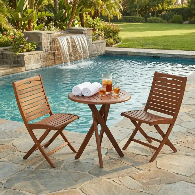 Topaz 3 Piece Folding Bistro Group - The Great Escape