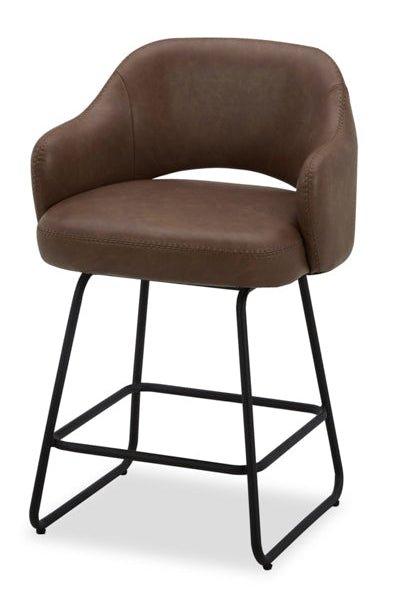 Brody Deluxe Uph. Swivel 30" Barstool - Brown