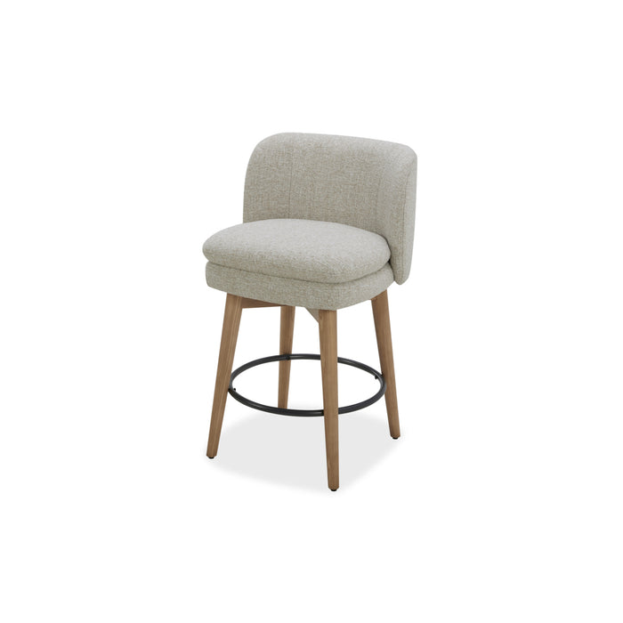 Mia Swivel Fabric 26" Counter Stool - Beige