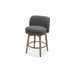 Mia Swivel Fabric 26" Counter Stool - Grey