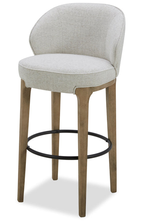 Amelia Fabric 30" Barstool - Wheat
