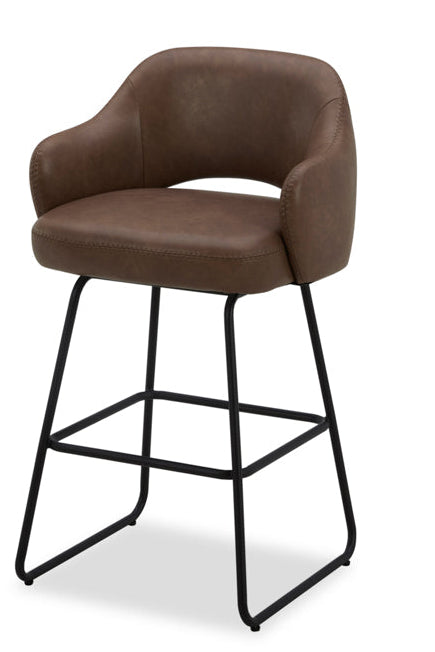 Brody Deluxe Uph. Swivel 30" Barstool - Brown