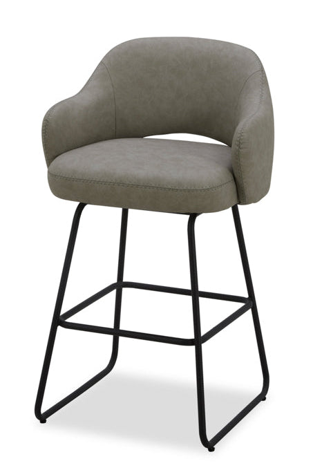 Brody Deluxe Uph. Swivel 30" Barstool - Light Grey