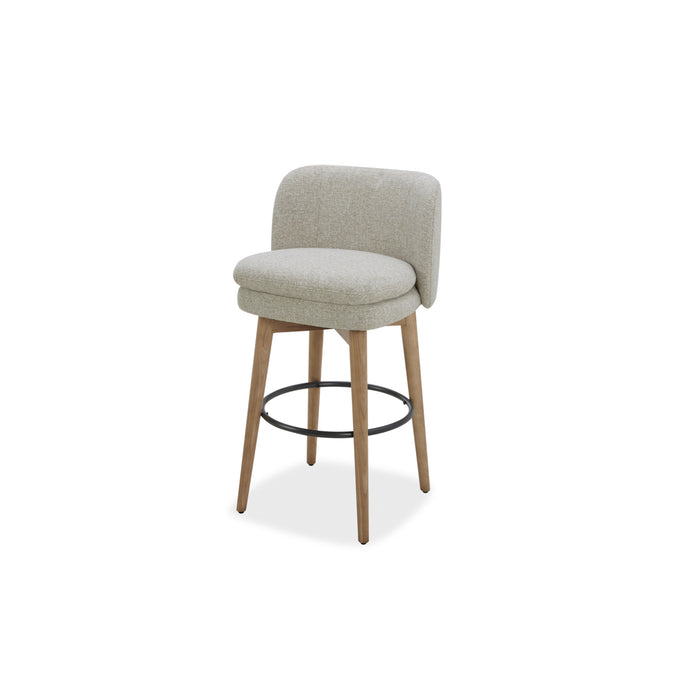 Mia Swivel Fabric 30" Barstool - Beige