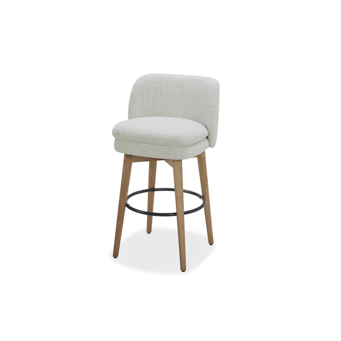 Mia Swivel Fabric 30" Barstool - Wheat