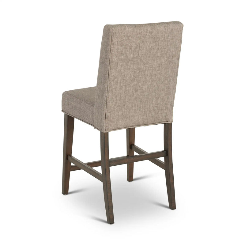 Picture of Upholstered Double Bridge 26" Counter Chair in Dark Chestnut