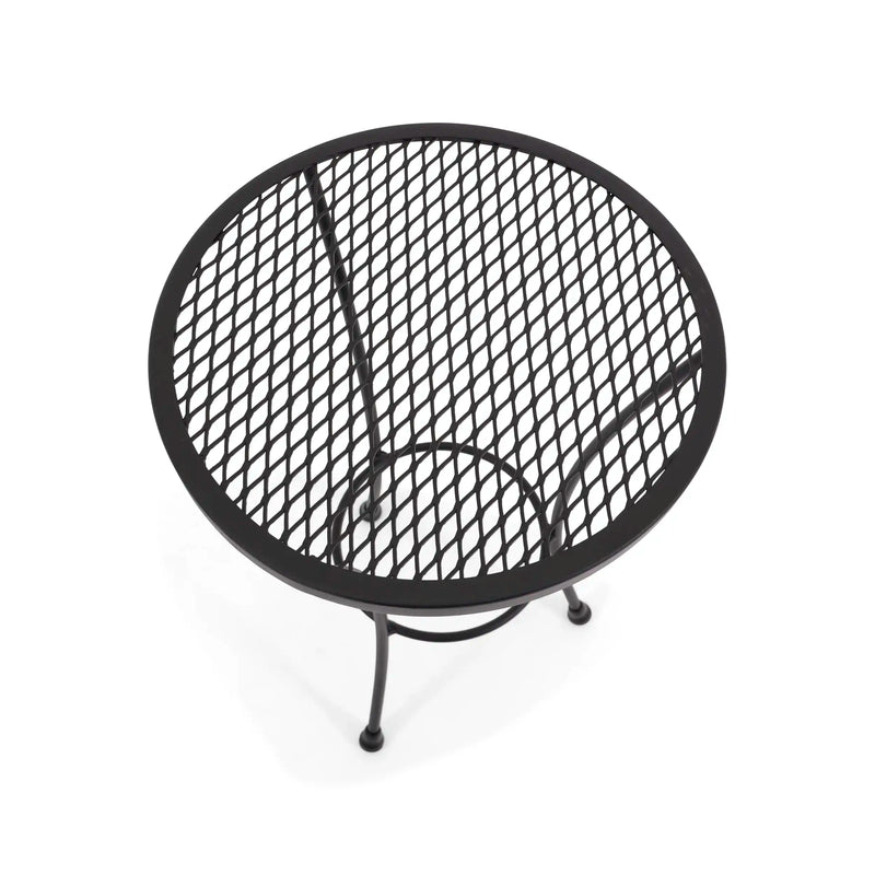 Vera 16" Round Mesh Top End Table - The Great Escape