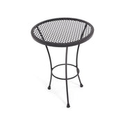 Vera 16" Round Mesh Top End Table - The Great Escape
