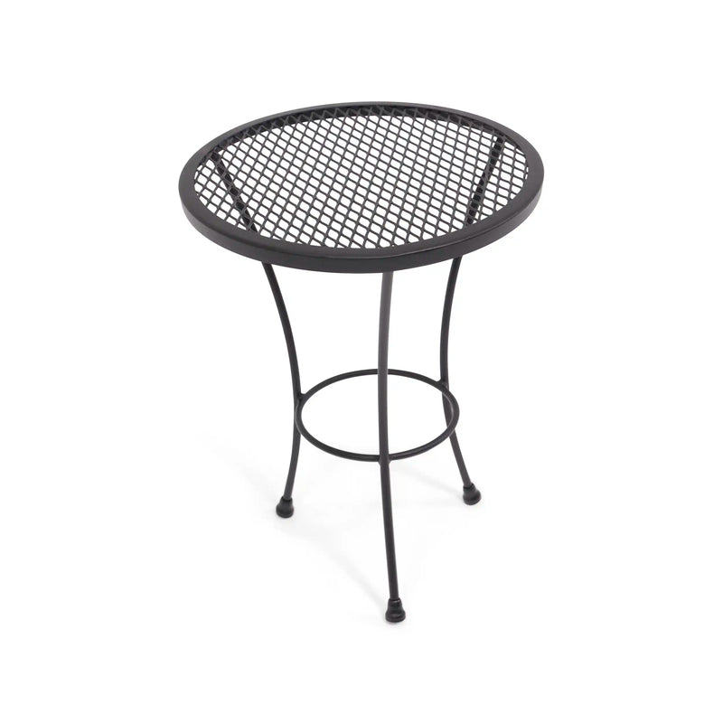 Vera 16" Round Mesh Top End Table - The Great Escape
