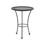 Vera 16" Round Mesh Top End Table - The Great Escape