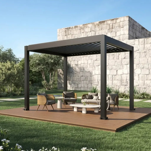 10'x13' Nusa Modern Louver Pergola - The Great Escape
