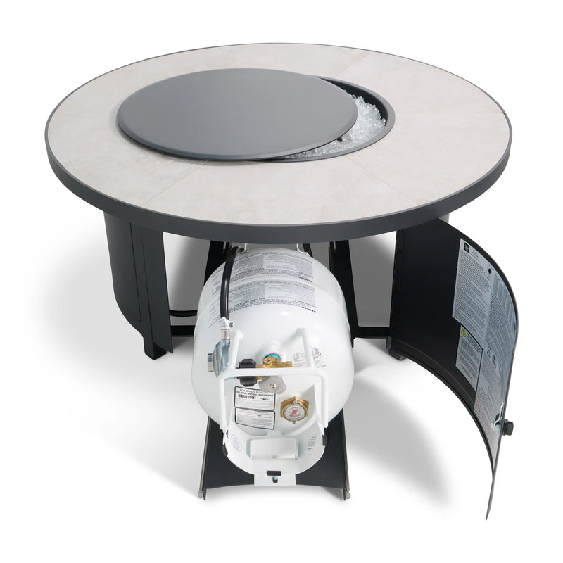 42" Capri Summit Grey Fire Table W/ Lid - The Great Escape