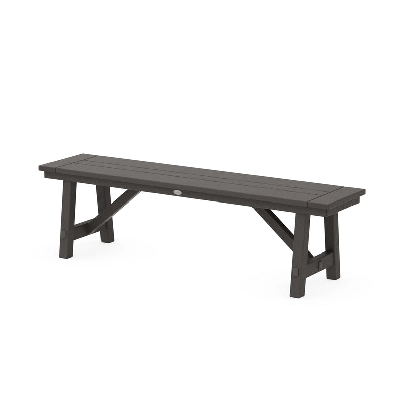 60 Vintage Coffee Farmhouse Backless Bench - The Great Escape