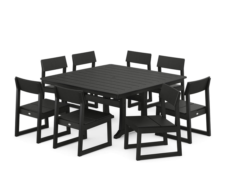 Picture of Edge Side Chair 9 Piece Dining Set W/ Trestle Legs