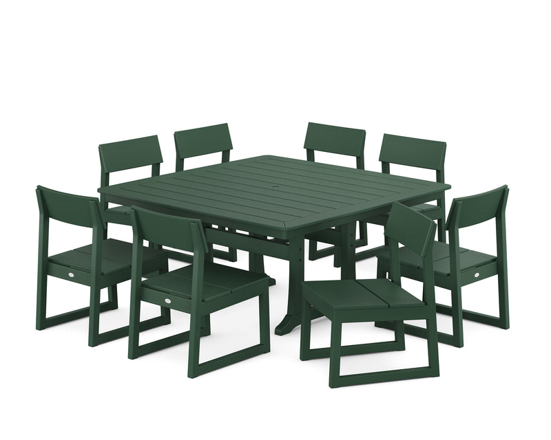 Picture of Edge Side Chair 9 Piece Dining Set W/ Trestle Legs