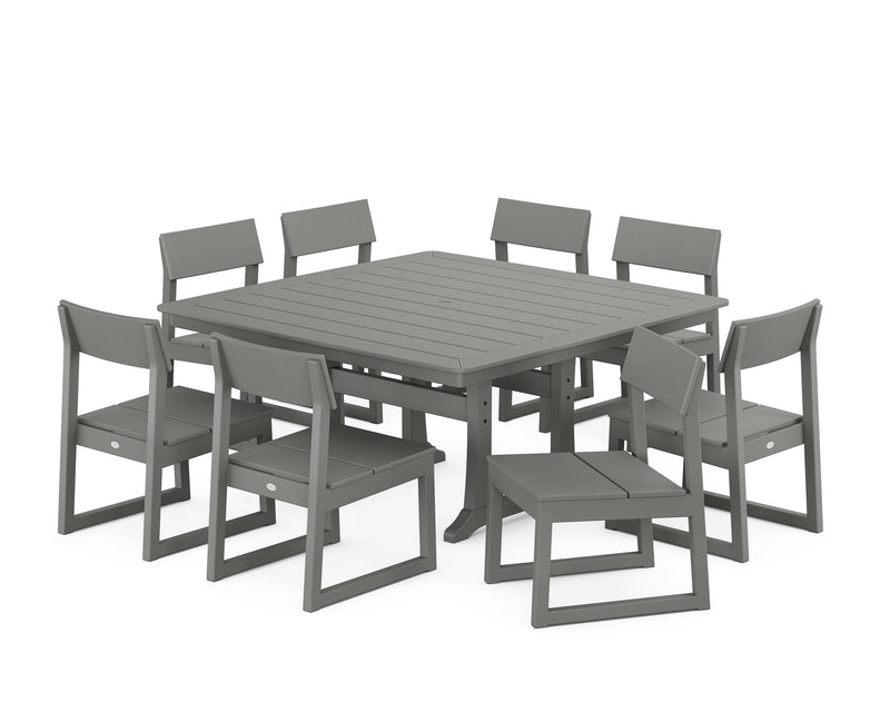 Picture of Edge Side Chair 9 Piece Dining Set W/ Trestle Legs