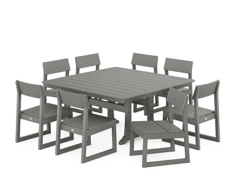 Picture of Edge Side Chair 9 Piece Dining Set W/ Trestle Legs
