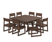 Picture of Edge Side Chair 9 Piece Dining Set W/ Trestle Legs