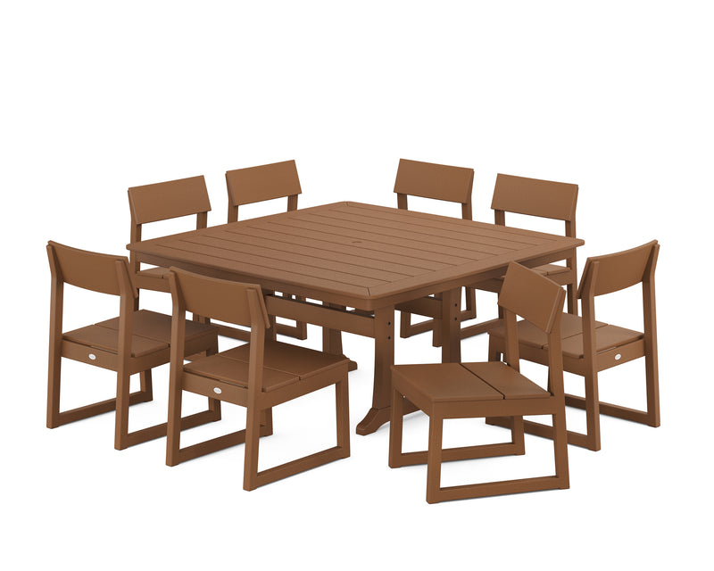 Picture of Edge Side Chair 9 Piece Dining Set W/ Trestle Legs