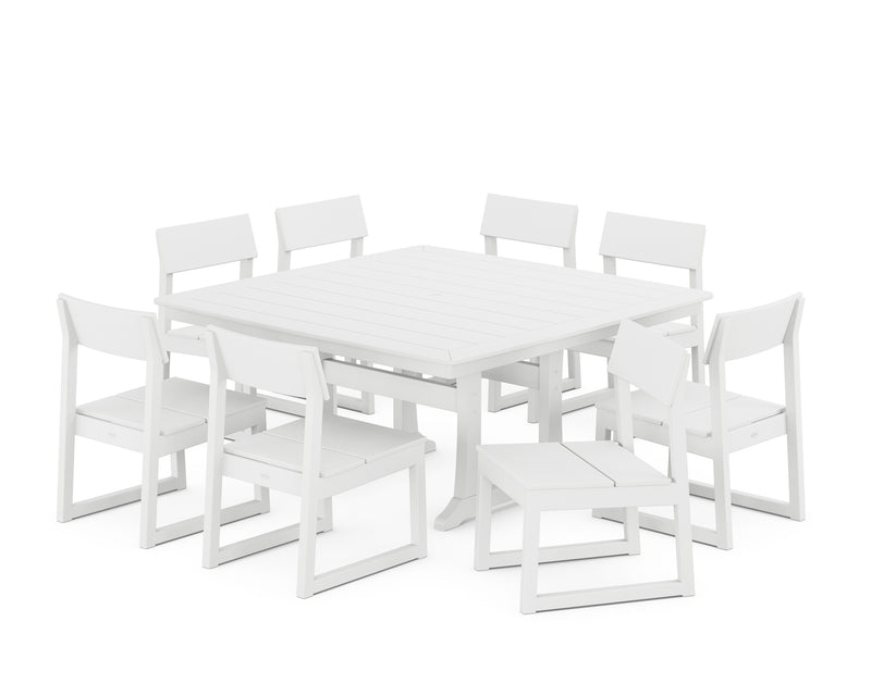 Picture of Edge Side Chair 9 Piece Dining Set W/ Trestle Legs