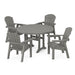 Picture of Seashell 5 Piece Round Farmhouse Dining Set in Slate Grey