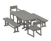 Picture of Edge 5 Piece Farmhouse Dining Set W/ Benches