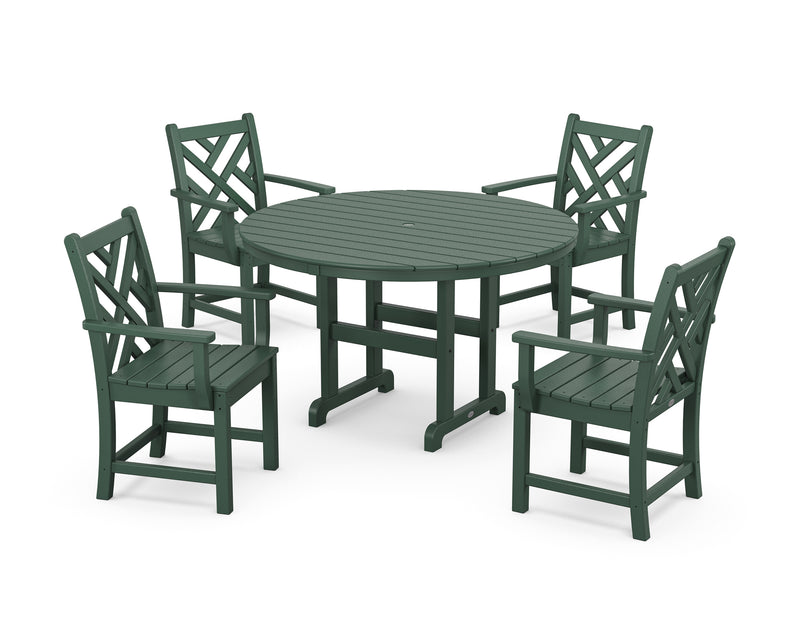 Picture of Chippendale 5 Piece Round Farmhouse Dining Set