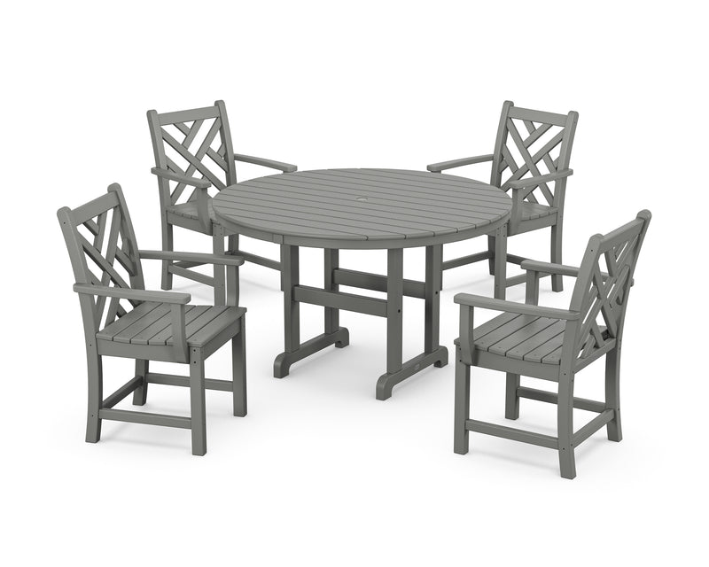 Picture of Chippendale 5 Piece Round Farmhouse Dining Set