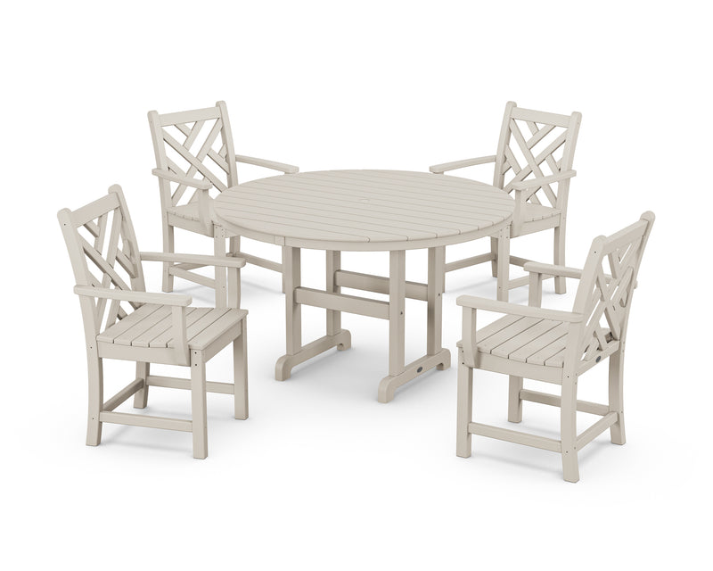 Picture of Chippendale 5 Piece Round Farmhouse Dining Set