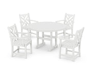 Picture of Chippendale 5 Piece Round Farmhouse Dining Set