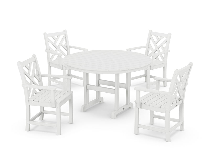 Picture of Chippendale 5 Piece Round Farmhouse Dining Set