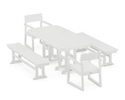 Edge 5 Piece Dining Set W/ Benches - The Great Escape