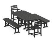 La Casa Café 5 Piece Dining Set W/ Benches - The Great Escape