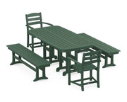 La Casa Café 5 Piece Dining Set W/ Benches - The Great Escape
