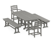 La Casa Café 5 Piece Dining Set W/ Benches - The Great Escape
