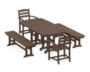 La Casa Café 5 Piece Dining Set W/ Benches - The Great Escape