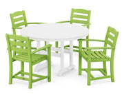 La Casa Café 5 Piece Round Farmhouse Arm Chair Dining Set - The Great Escape