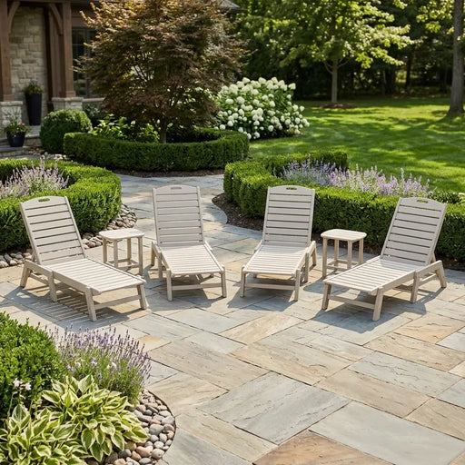 Nautical 6 Piece Chaise Lounge Set - The Great Escape