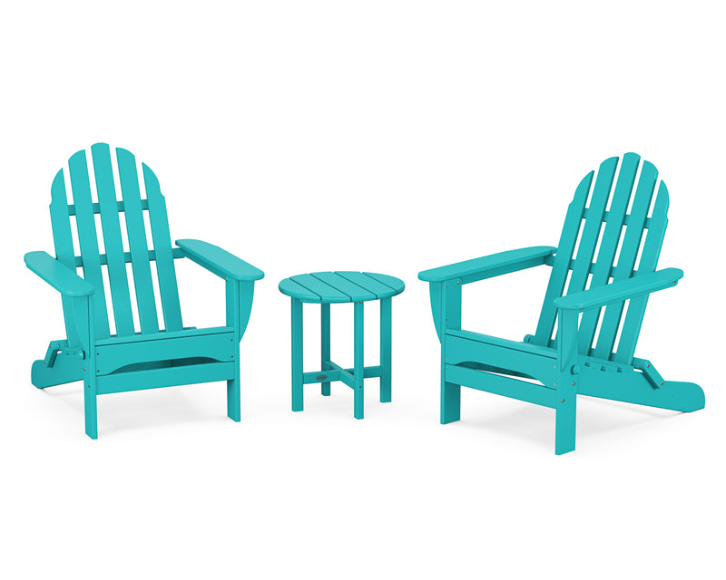 Classic 3 Piece Folding Adirondack Set - The Great Escape